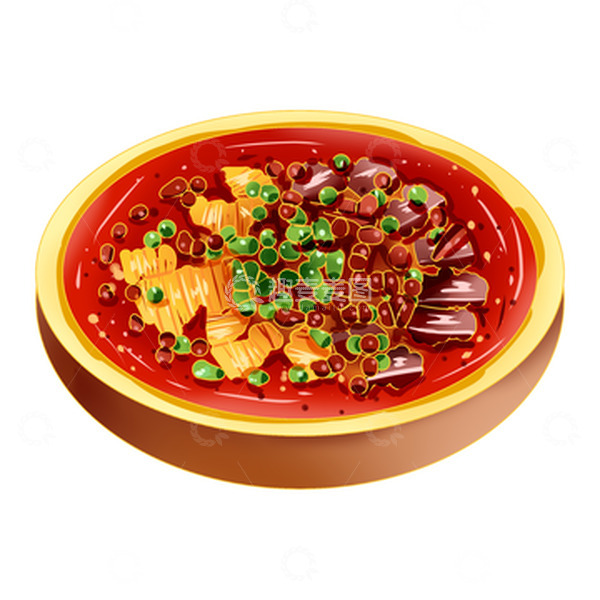 源文件下载【趣麦麦图】手绘毛血旺辣椒美食装饰元素