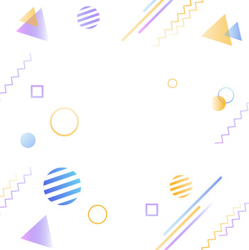 几何波普风漂浮装饰悬浮简洁背景纹理