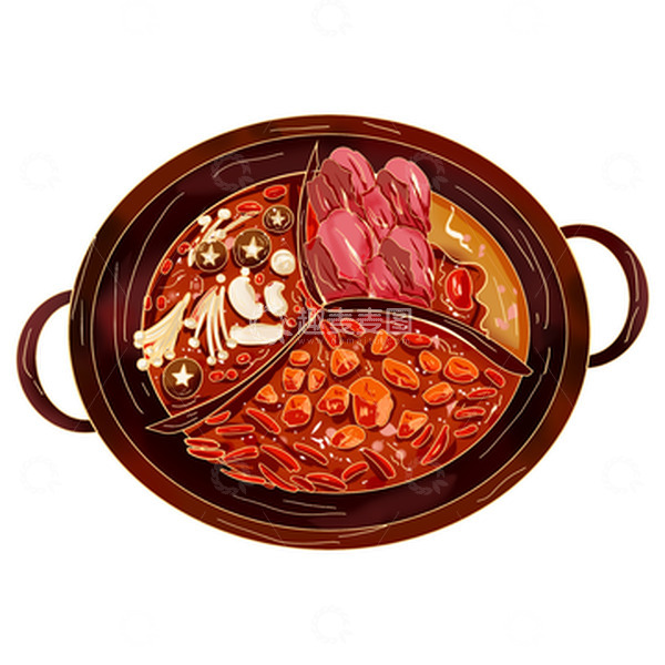 源文件下载【趣麦麦图】手绘重庆美食重庆火锅元素