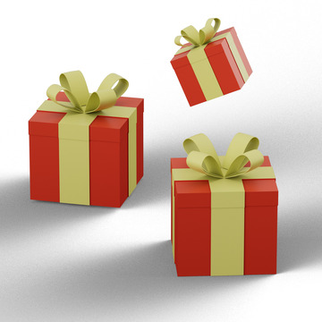 圣诞礼物盒蝴蝶结