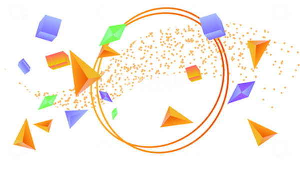 源文件下载【趣麦麦图】立体几何漂浮元素