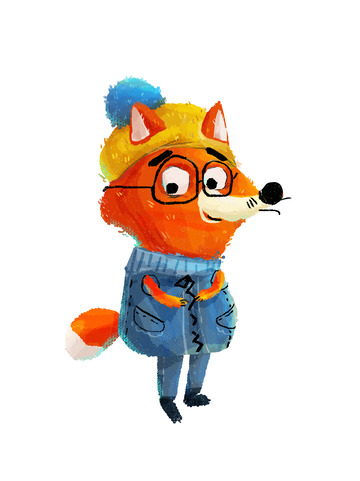 儿插狐狸绘本文创手机壳周边插画手绘