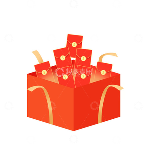 源文件下载【趣麦麦图】红包礼盒彩带电商促销漂浮元素