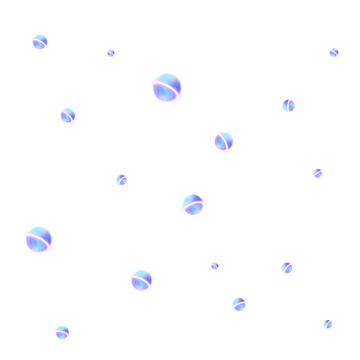 卡通可爱蓝色宇宙星球环绕漂浮装饰