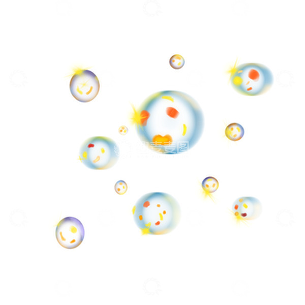 源文件下载【趣麦麦图】五颜六色的泡泡