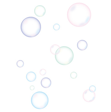 彩色气泡漂浮元素