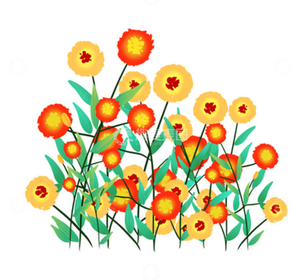 源文件下载【趣麦麦图】红色植物花卉装饰