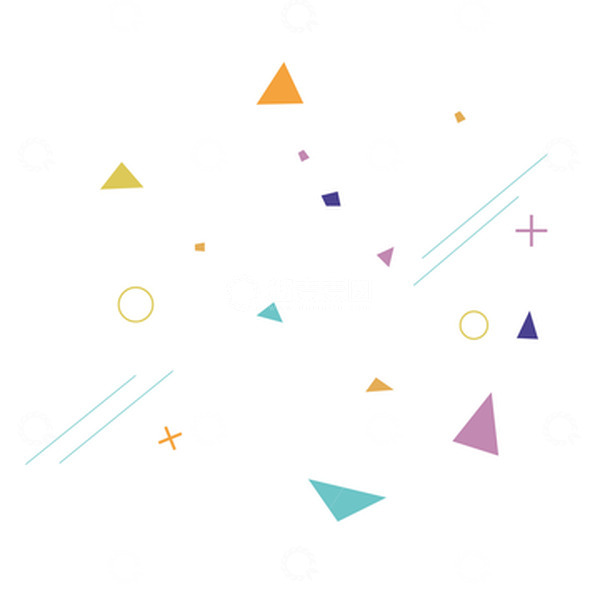 源文件下载【趣麦麦图】彩色几何线条漂浮元素