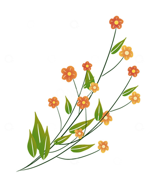 源文件下载【趣麦麦图】-红色花草植物边框装饰