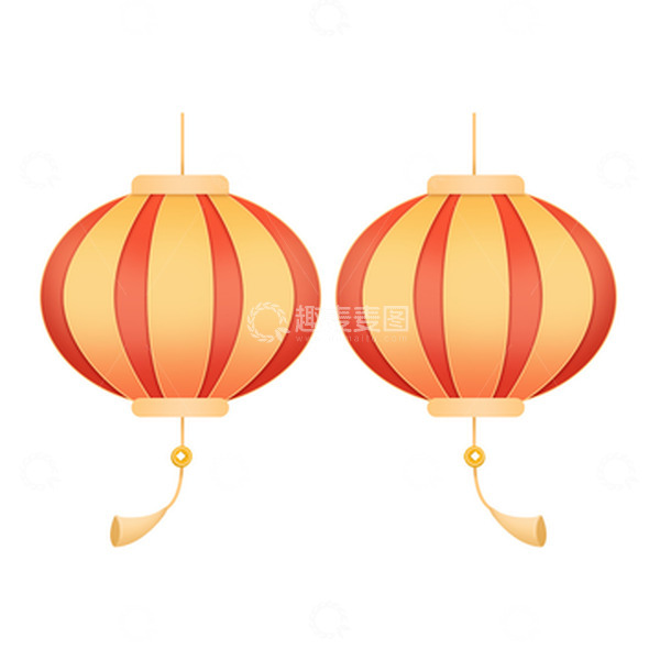 源文件下载【趣麦麦图】红色喜庆灯笼春节元素新年手绘灯笼