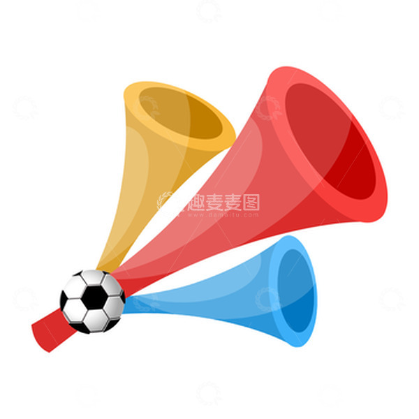 源文件下载【趣麦麦图】-彩色世界杯手绘呐喊喇叭元素