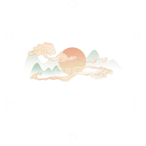 源文件下载【趣麦麦图】国潮山水中国风古风电商促背景