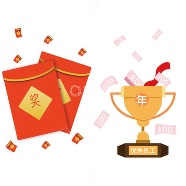 源文件下载【趣麦麦图】手绘简约年终奖杯素材