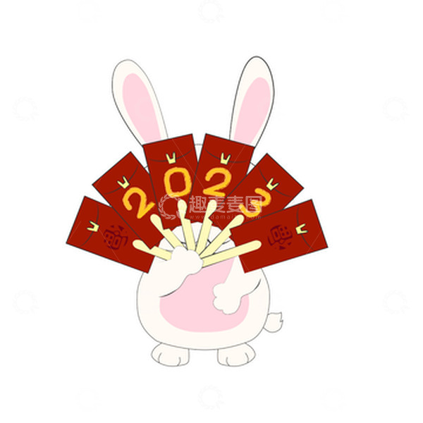 源文件下载【趣麦麦图】红色卡通新春红包手绘图