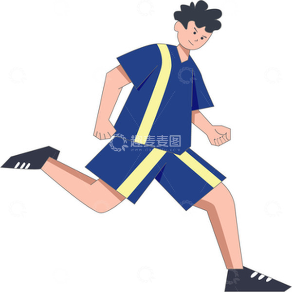 源文件下载【趣麦麦图】世界杯足球人员踢足球卡通插画