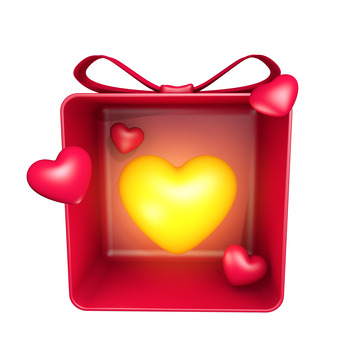 温暖感恩节爱心发光装饰