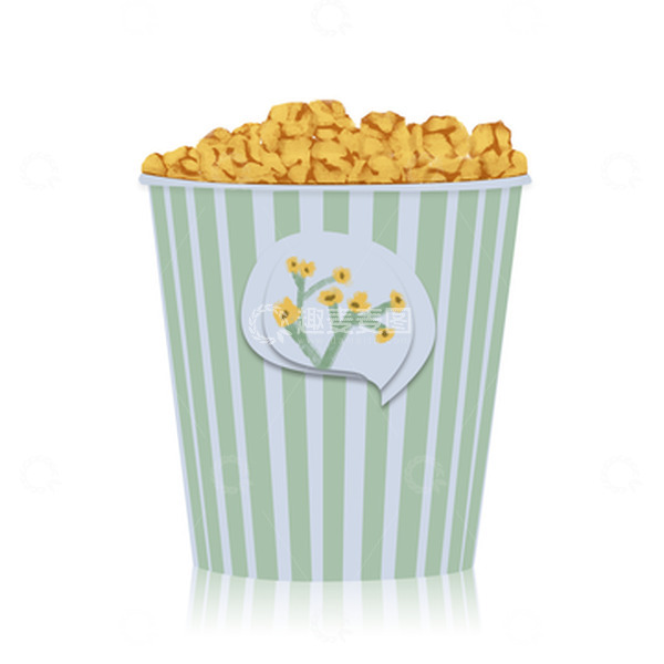 源文件下载【趣麦麦图】金黄色爆米花电影元素玉米吃的素材