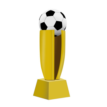 金色奖杯世界杯元素png免抠素材足球