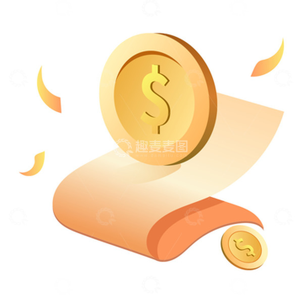 源文件下载【趣麦麦图】电商金币立体漂浮元素