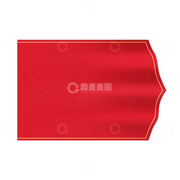 源文件下载【趣麦麦图】-红色飘带条幅标题栏氛围元素