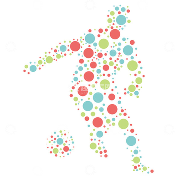 源文件下载【趣麦麦图】彩色点阵像素世界杯足球运动员