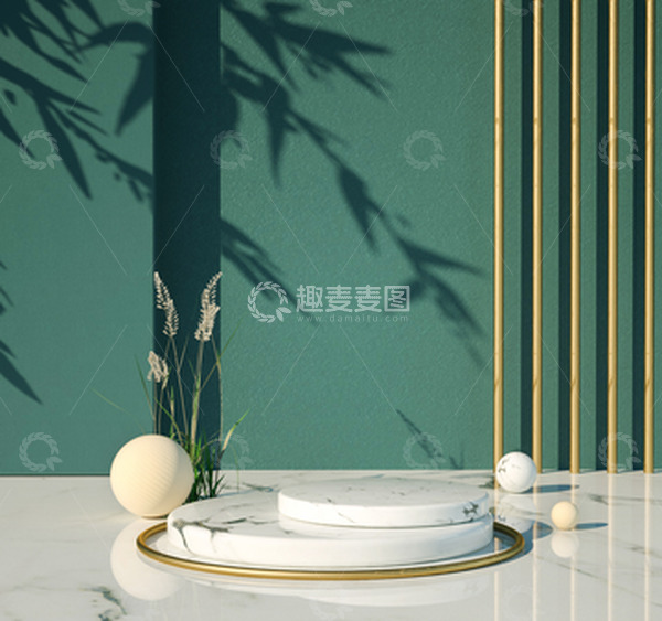 日常简约小清新C4D电商展台海报背景