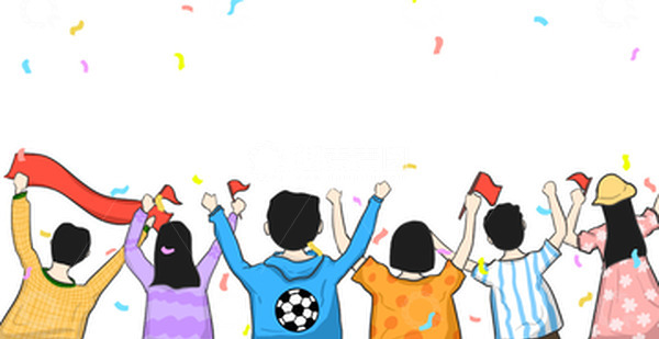 源文件下载【趣麦麦图】人群欢呼喝彩呐喊手绘素材