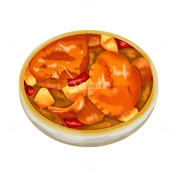 源文件下载【趣麦麦图】手绘螃蟹美食餐饮元素