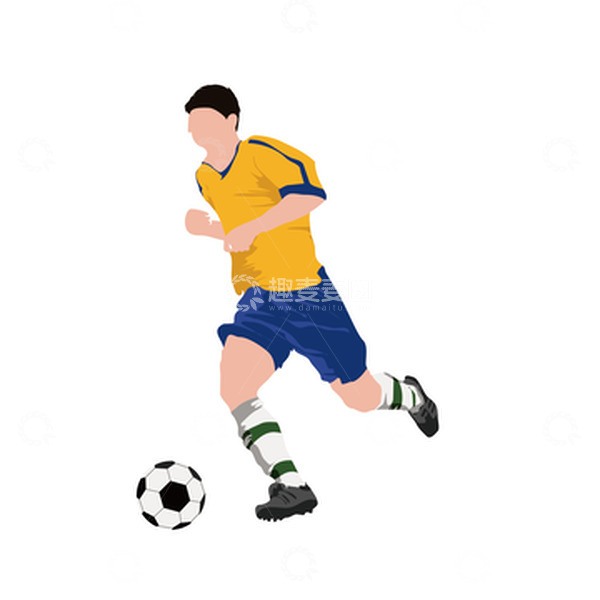源文件下载【趣麦麦图】-简约足球运动人物元素