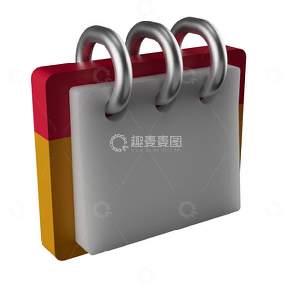 源文件下载【趣麦麦图】-挂历立体3D图标计划表