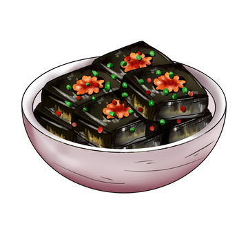 手绘长沙特色美食臭豆腐元素