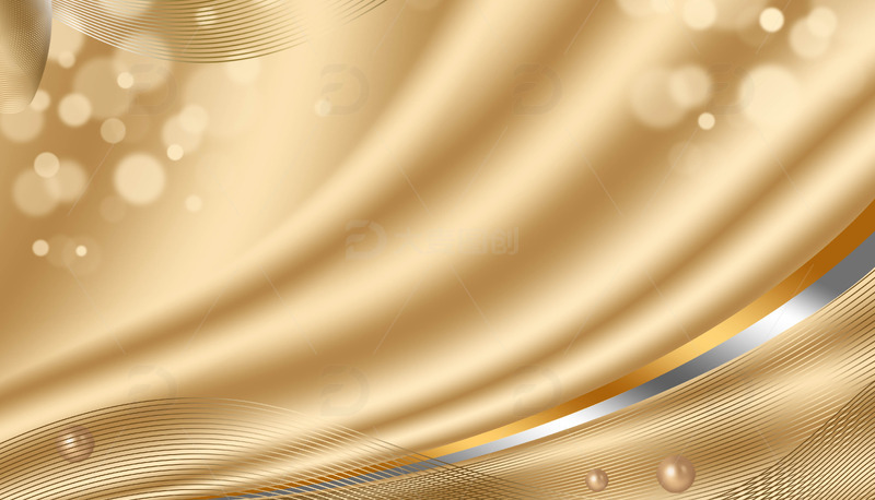 简约奢华香槟金色丝绸海报背景