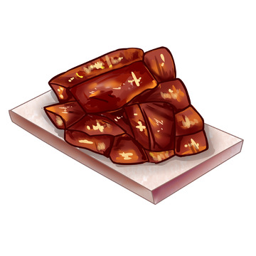 手绘酱板鸭美食元素