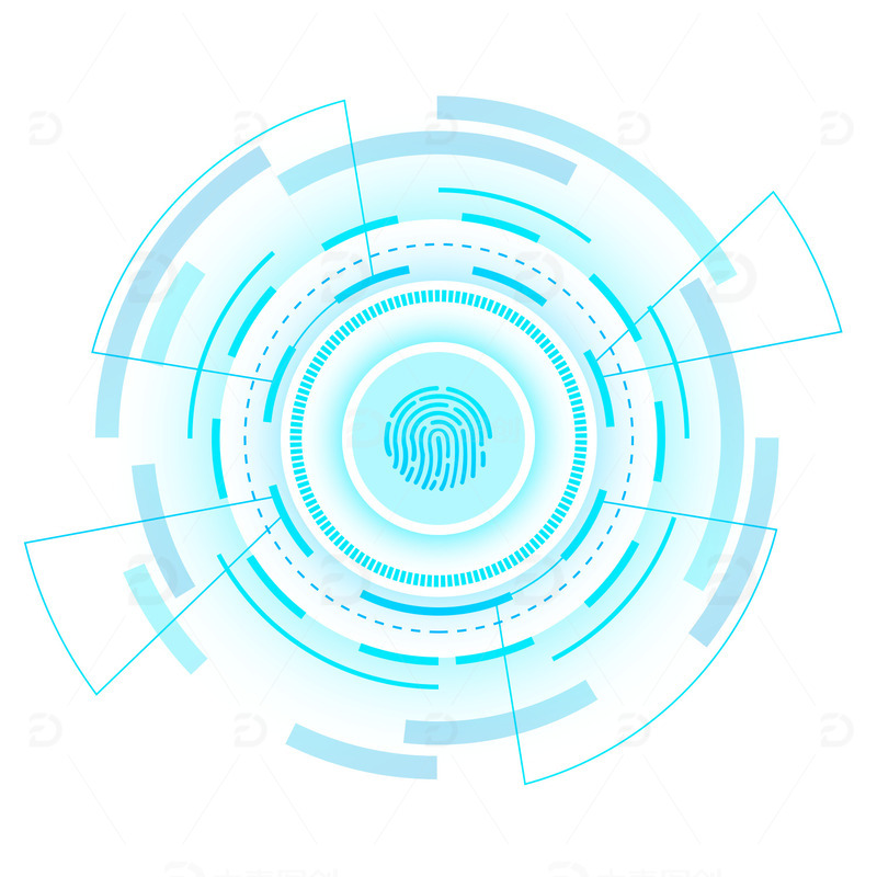 源文件下载【趣麦麦图】蓝色科技圈智能识别