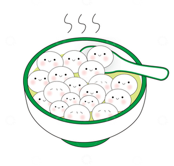 源文件下载【趣麦麦图】手绘冬至汤圆元素