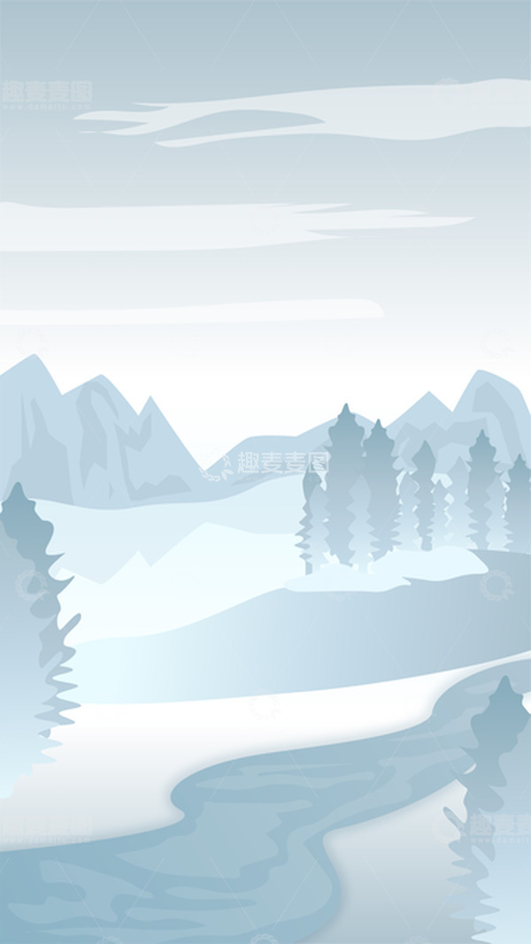 源文件下载【趣麦麦图】小清新冬至背景矢量图