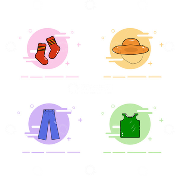 源文件下载【趣麦麦图】MBE风格服饰图标元素