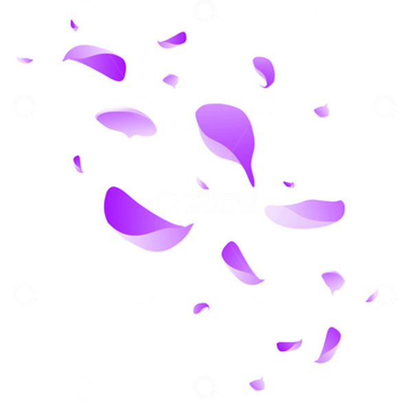 源文件下载【趣麦麦图】漫天飞舞的紫色花瓣