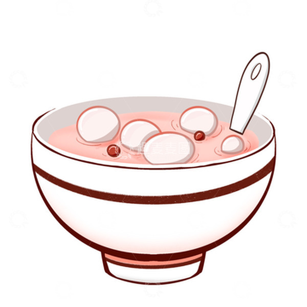 源文件下载【趣麦麦图】-粉色汤圆卡通元素