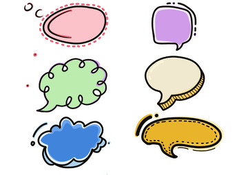 波普风卡通手绘对话框边框