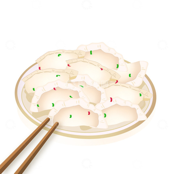 源文件下载【趣麦麦图】卡通冬至冬天新年春节食物饺子手绘图