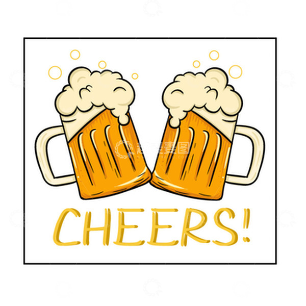 源文件下载【趣麦麦图】黄色手绘卡通世界杯庆祝啤酒元素