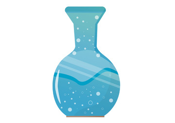 淡蓝色卡通水瓶气泡魔幻摆件生活用品