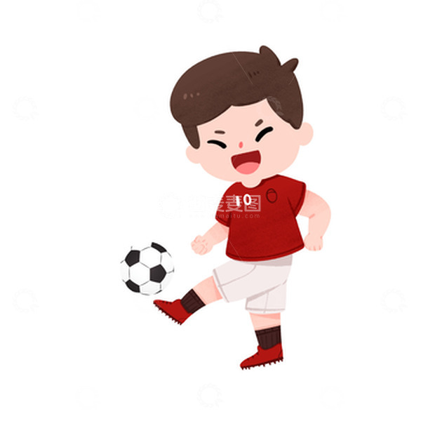 源文件下载【趣麦麦图】世界杯足球赛10号球服男孩手绘图