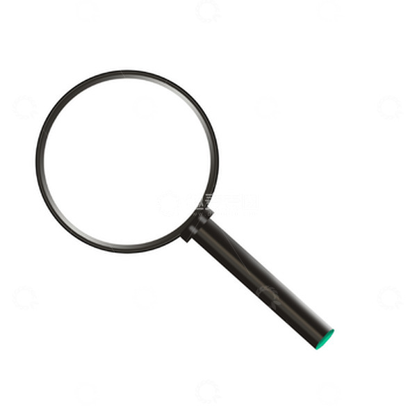 源文件下载【趣麦麦图】手绘黑色放大镜装饰图案