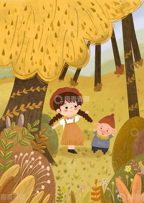 源文件下载【趣麦麦图】秋天森林奇遇