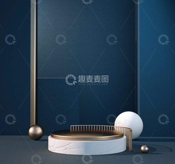 源文件下载【趣麦麦图】简约日常C4D电商海报展台背景