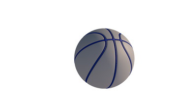 灰蓝色 简约蓝球