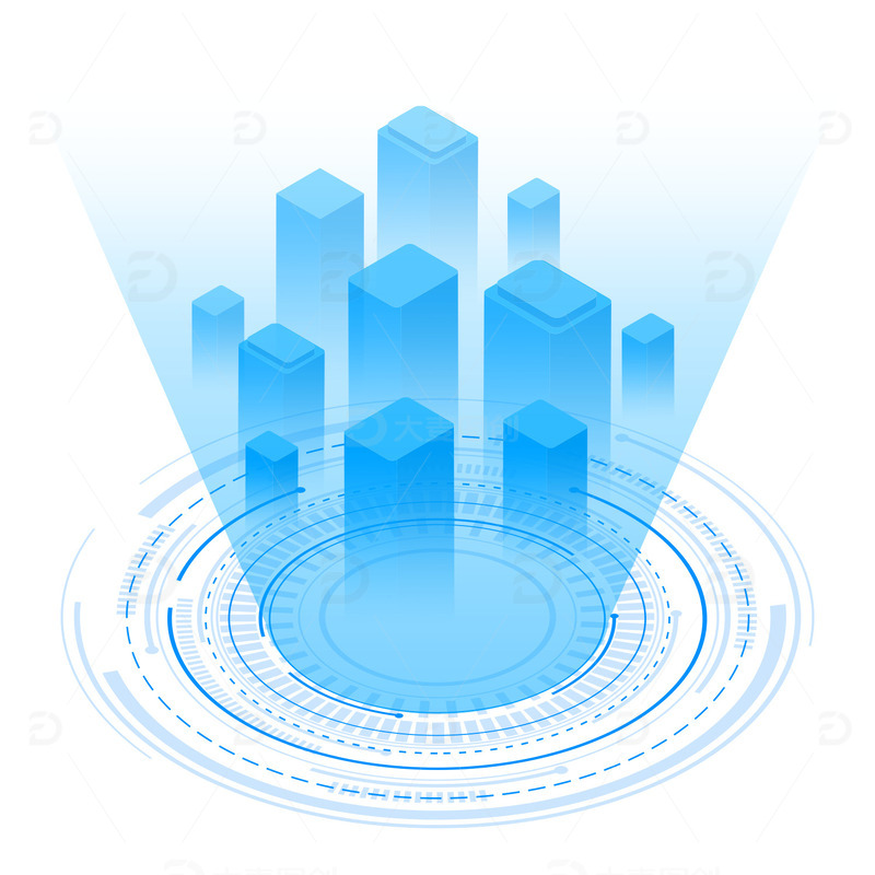 源文件下载【趣麦麦图】蓝色智能城市