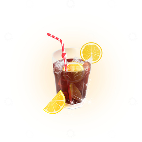 源文件下载【趣麦麦图】可乐柠檬汽水